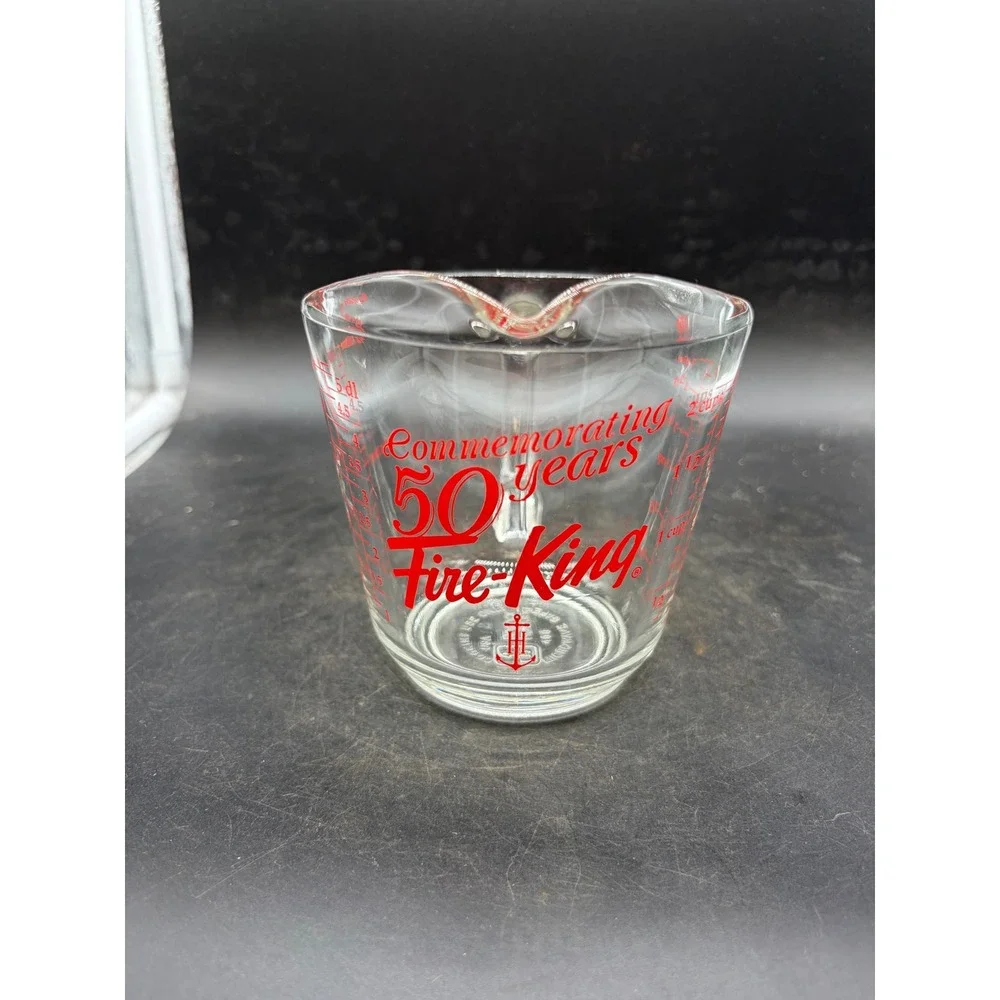 Anchor Hocking Fire-King 50 Years Commemorative Glass Measuring Cup 2 Cup 16 oz